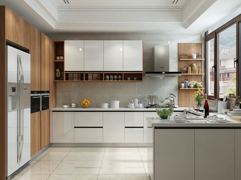 رنگ کابینت ام دی اف سفید قهوه ای